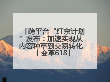 跨平台“红京计划”发布：加速实现从内容种草到交易转化丨变革618