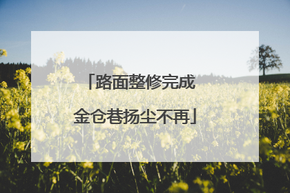路面整修完成 金仓巷扬尘不再