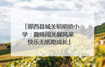郧西县城关镇明德小学：趣味闯关展风采 快乐无纸助成长