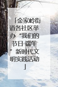 金家岭街道各社区举办“我们的节日·端午”新时代文明实践活动