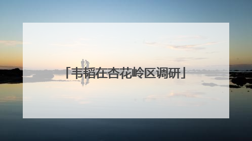 韦韬在杏花岭区调研