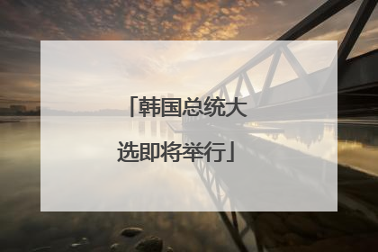 韩国总统大选即将举行