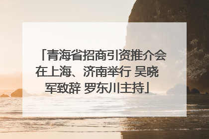 青海省招商引资推介会在上海、济南举行 吴晓军致辞 罗东川主持