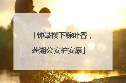 钟鼓楼下粽叶香，莲湖公安护安康