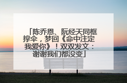 陈乔恩、阮经天同框撑伞，梦回《命中注定我爱你》！双双发文：谢谢我们都没变