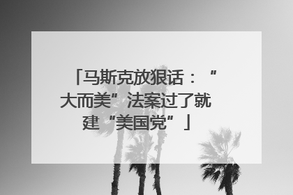 马斯克放狠话：“大而美”法案过了就建“美国党”