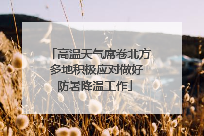 高温天气席卷北方 多地积极应对做好防暑降温工作
