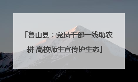 鲁山县：党员干部一线助农耕 高校师生宣传护生态