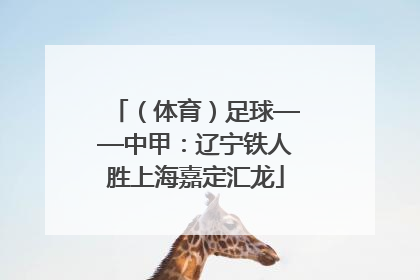（体育）足球——中甲：辽宁铁人胜上海嘉定汇龙