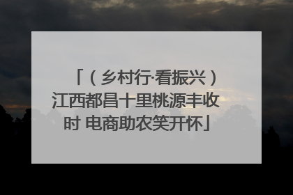 （乡村行·看振兴）江西都昌十里桃源丰收时 电商助农笑开怀