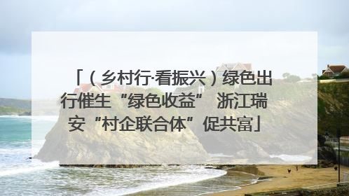 （乡村行·看振兴）绿色出行催生“绿色收益” 浙江瑞安“村企联合体”促共富