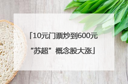 10元门票炒到600元 “苏超”概念股大涨