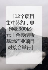 12个项目集中签约，总额超300亿元！金砖创新基地产业项目对接会举行