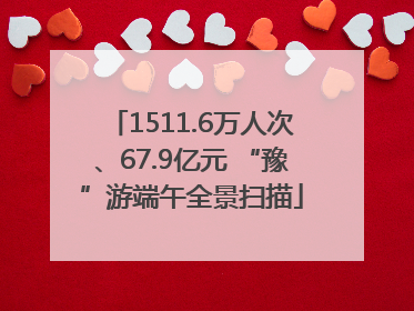 1511.6万人次、67.9亿元 “豫”游端午全景扫描