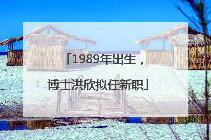 1989年出生，博士洪欣拟任新职