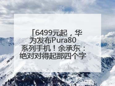 6499元起，华为发布Pura80系列手机！余承东：绝对对得起那四个字！华为近十年研发投入12490亿元