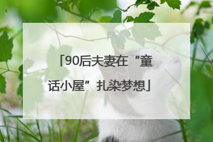 90后夫妻在“童话小屋”扎染梦想