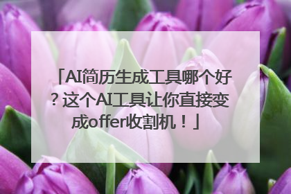 AI简历生成工具哪个好？这个AI工具让你直接变成offer收割机！