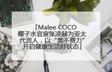 Malee COCO椰子水官宣张凌赫为亚太代言人，以“美不费力”开启健康生活好状态